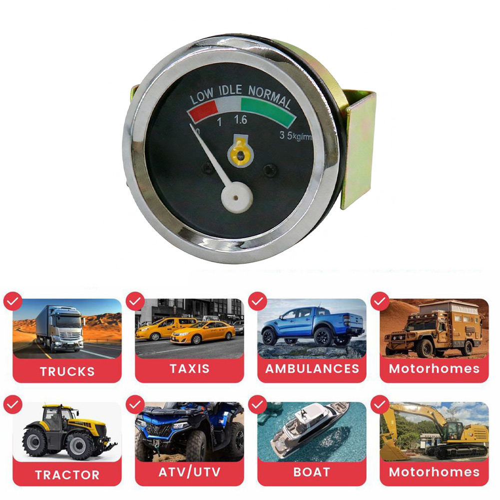Heavy Equipment Diagnostic Tool - 0-3.5kg cm Gauge 52mm Pressure Gauge