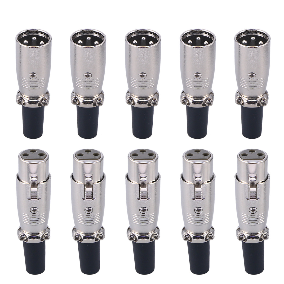 Heavy Equipment Mixer - 5Pairs Heavy-Duty Brass 3 Pin Xlr