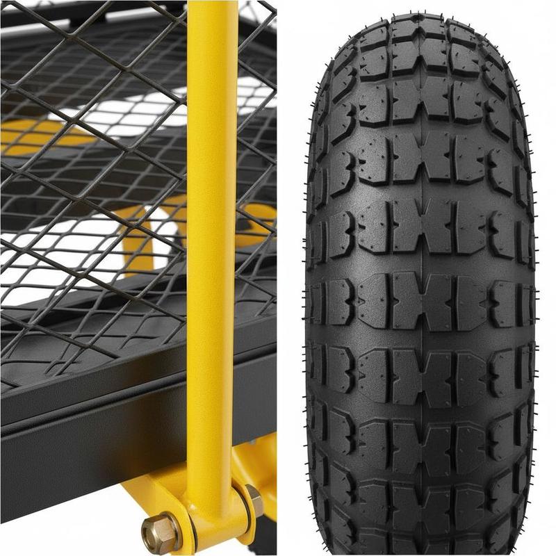 Steel Garden Cart 900 Lbs For  - Heavy Equipment Tires incelemesi ve fiyatı