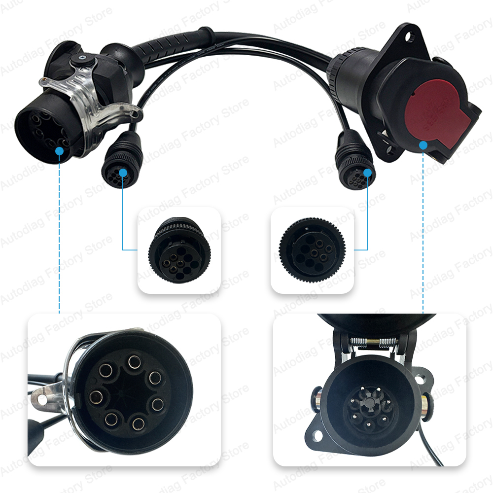 24V 7PIN ABS/EBS Trailer Cable - Heavy Equipment Trailer incelemesi ve fiyatı
