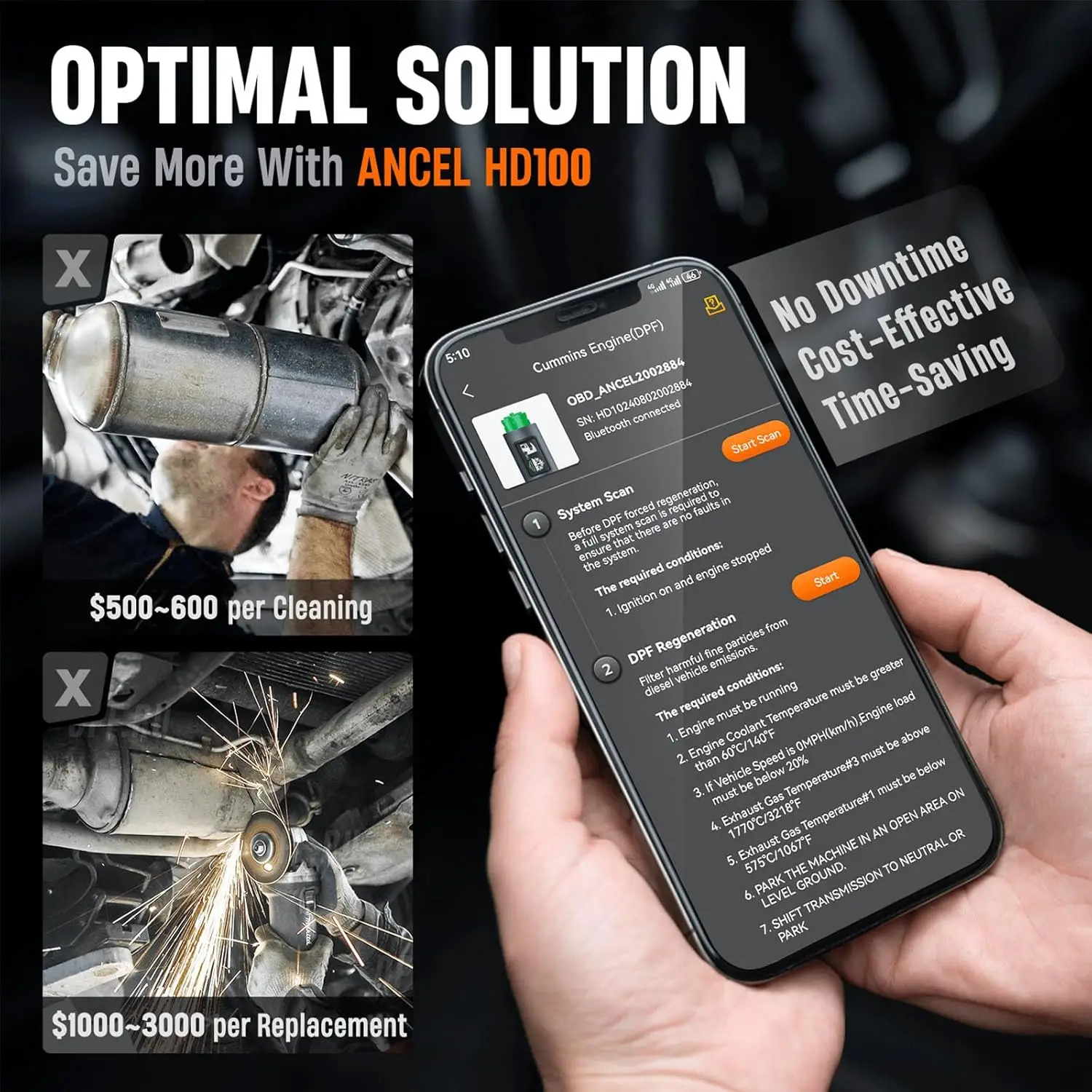 ancel HD100 DPF Reset Full Sys - Heavy Equipment Diagnostic Tool incelemesi ve fiyatı