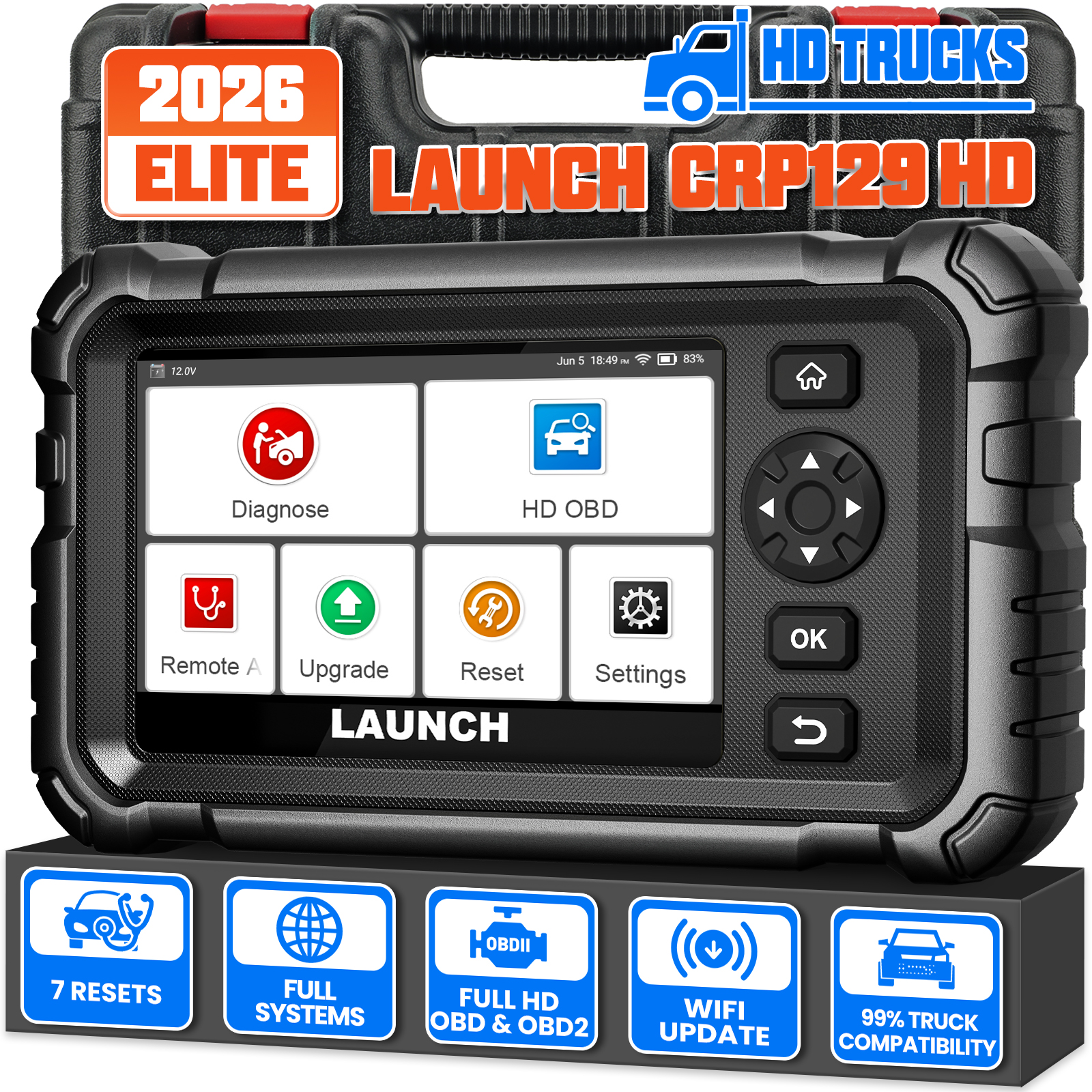 LAUNCH CRP129 HD Elite 24V Hea - Heavy Equipment Diagnostic Tool incelemesi ve fiyatı