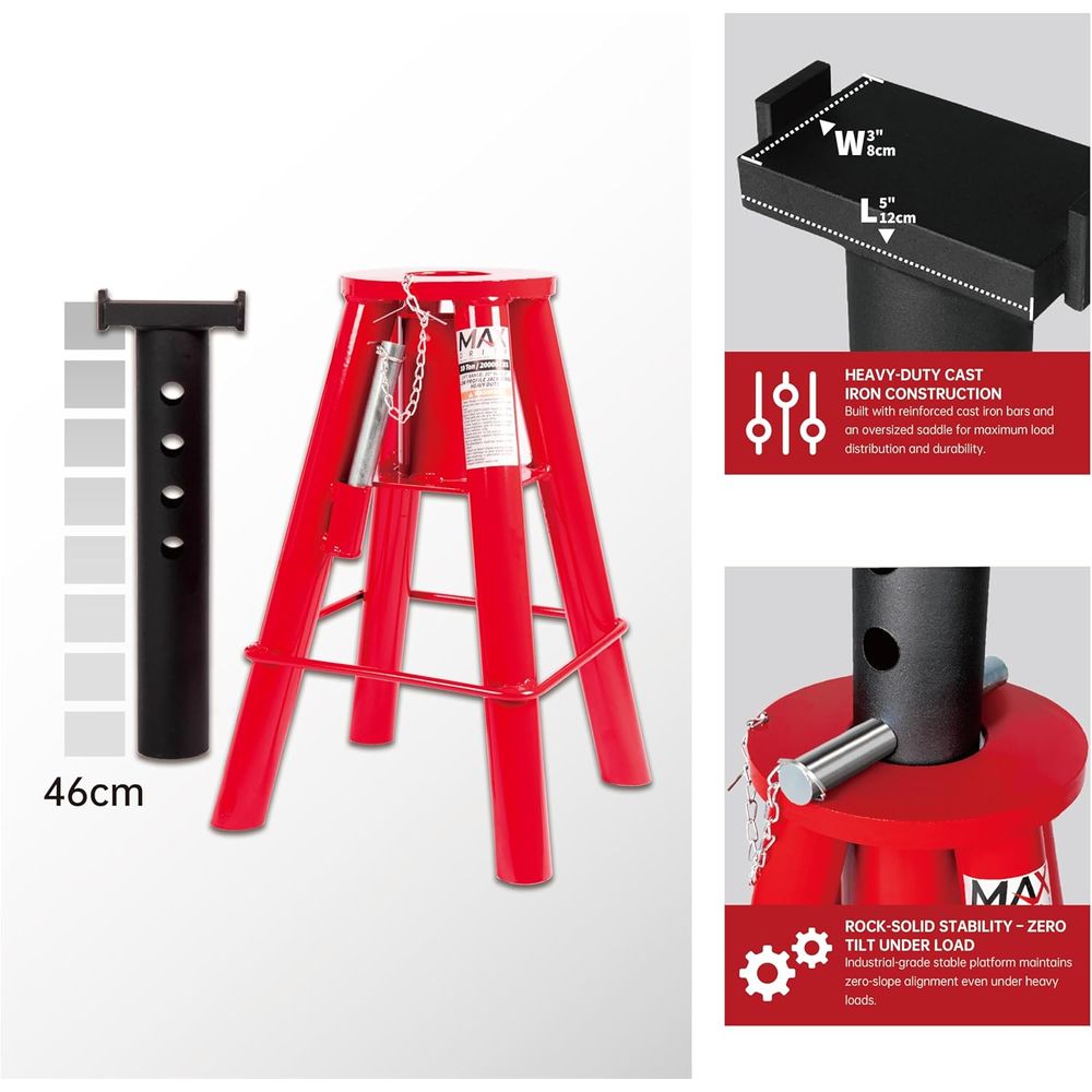 10 Ton Capacity Heavy-Duty Med - Heavy Equipment Jack Stands incelemesi ve fiyatı