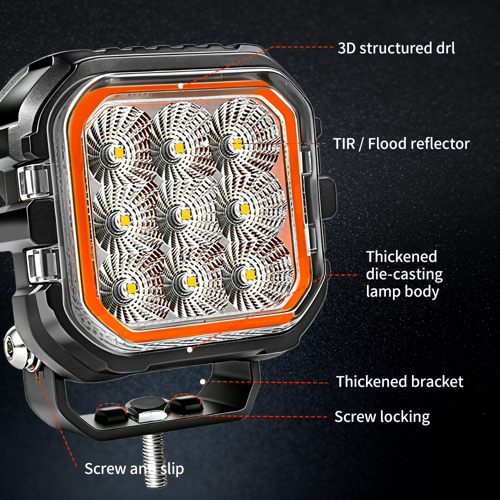 HL Heavy Duty 4 Inch LED Work  - Heavy Equipment Trailer incelemesi ve fiyatı