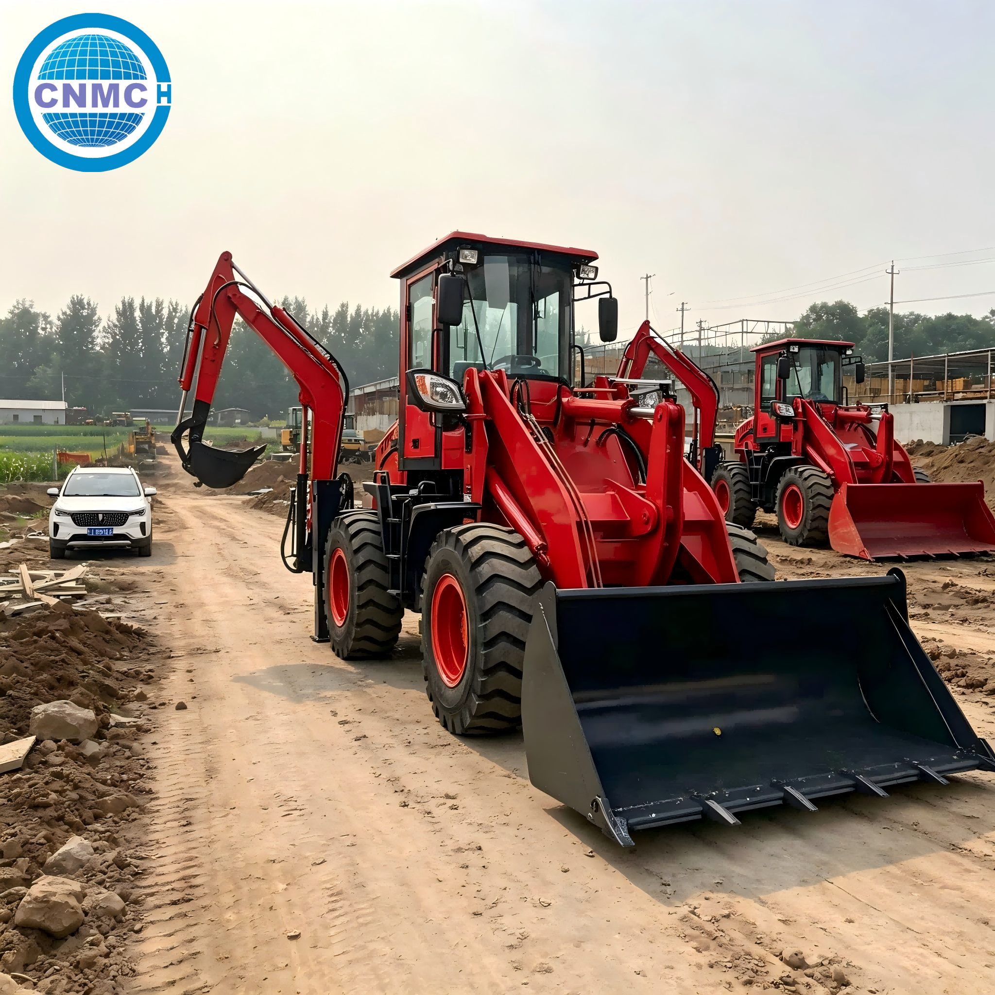 CNMC 6 Ton 4x4 Wheel Excavator - Tractor Backhoe incelemesi ve fiyatı