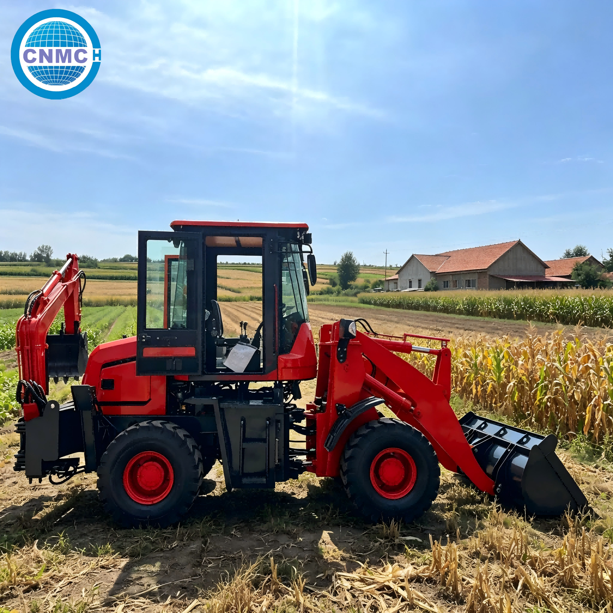 CNMC 6 Ton 4x4 Wheel Excavator - Tractor Backhoe incelemesi ve fiyatı