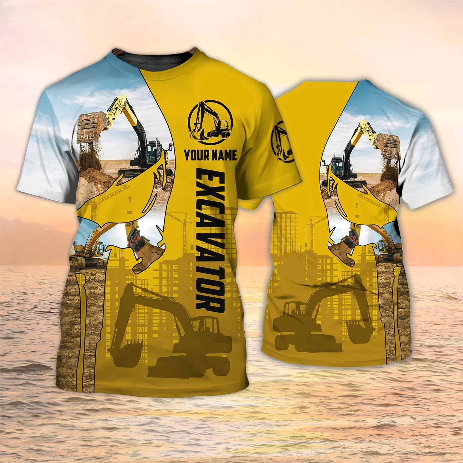 Newest Summer Fashion Men's T- - Heavy Equipment Names incelemesi ve fiyatı