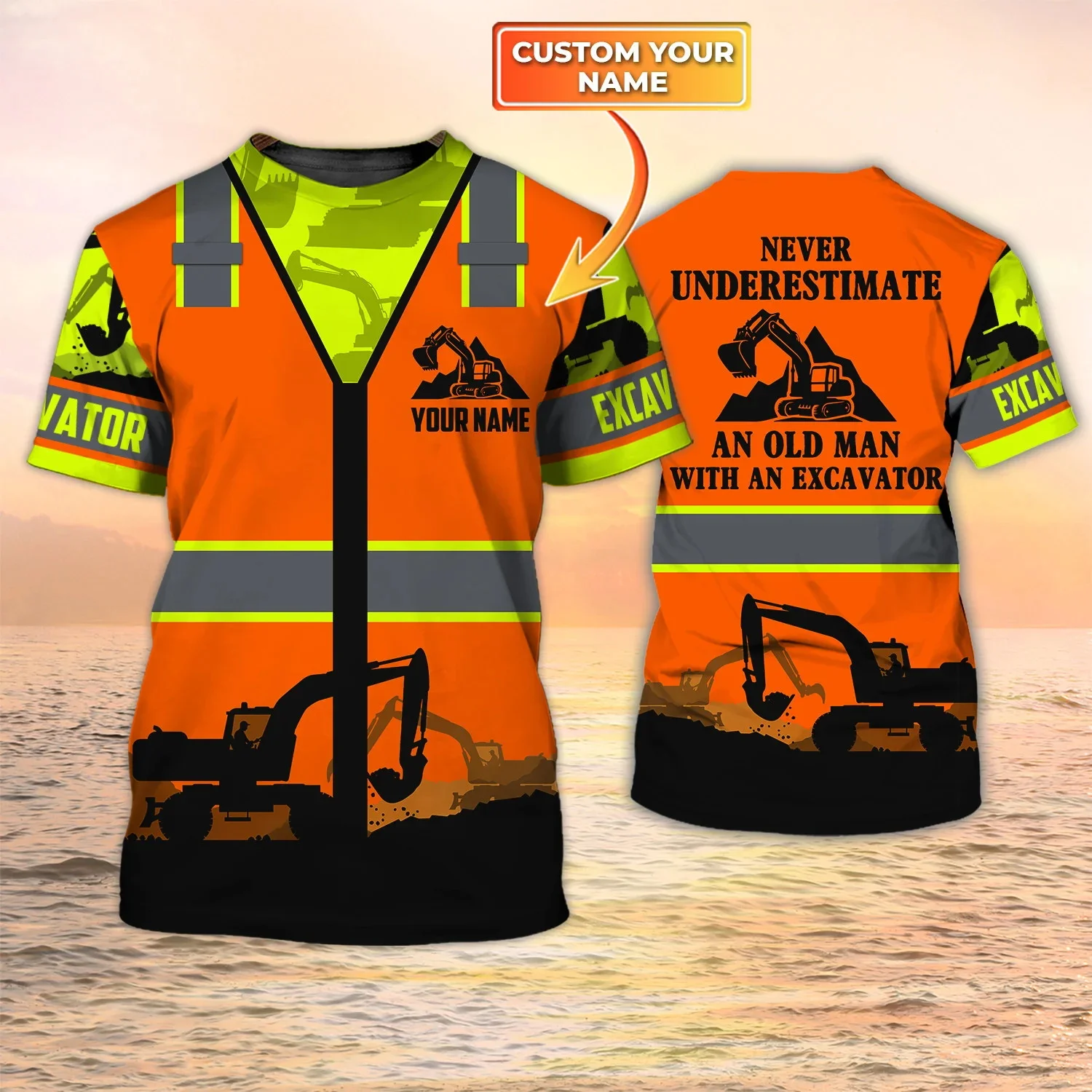 Newest Summer Fashion Men's T- - Heavy Equipment Names incelemesi ve fiyatı
